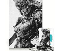 Angel Samurai Warrior Jigsaw Puzzle 1000 Piece Mind Train Fun Burr Free Clean Cut Pieces Absorbing Activity for Quiet Nights (38x52cm)