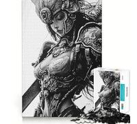 Angel Samurai Warrior Jigsaw Puzzles1000 Pieces Brain Recall Game Premium Laser Cut Quality Absorbing Activity for Quiet Nights (50x75cm)