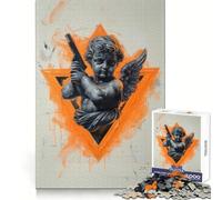 Angel Secret Agent Jigsaw Puzzle 1000 Piece for Adults Strategic Think Peaceful Escape Precise Fit Lovely Gift (38x52cm)