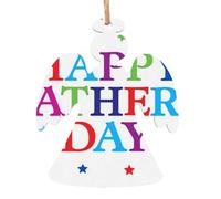 Angel Shape Christmas Wooden Ornaments - Stars and Happy Fathers Day Print Various Shapes for Xmas Tree, Home, and Office Decoration