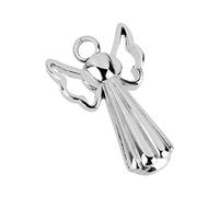 Angel Shape Cremation Ash Urn Keepsake Memorial Pendant Necklace | Stainless steel silver openable screw top holds ashes crushed flowers perfume essential oils tiny objects