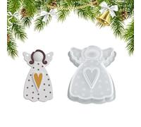 Angel Silicone Mold - Christmas Silicone Casting Mould | Festive Pendant Casting Molds - for Themed Events Workshops Home Crafting Art Teachers Craft Enthusiasts Jewelry Maker Designer