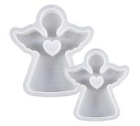 Angel Silicone Mold, Silicone Candle Moulds, Angel Silicone Mold, 2pcs Non-Stick Angel Mold, DIY Silicone Candle Moulds, Reusable Fondant Mold, Soap Mould for Soy Wax, Chocolate, Cake