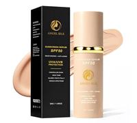 ANGEL SILK 4 in 1 Colour Changing Foundation, Full Coverage Foundation for Mature Skin, Spf 50 Sunscreen Serum, Long Lasting Color True Match for Face, Moisturizer Concealer Liquid Makeup Skin Tint