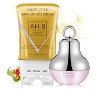 Angel Silk AH-8 Firming Neck Cream + Electric Massage Eye Cream Set, Tightening & Revitalizing -Smooth of Fine Lines, Eye & Neck Treatment, Deep Moisturizing Skincare, Skin Moisturizer