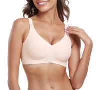 Angel Silk CURLADY Bras for Women, Seamless Bra Supportive Wireless Push Up Bra, Womens UK T Shirt Bralettes Regular & Plus Size, No Unlined Comfort Soft Sleep for Everyday Bra