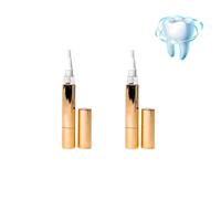 Angel Silk Extra-Strength Teeth Whitening Gold Serum Pen, 2 Pack Teeth Whitening Kit, 2 ml Each, Effectively Removes Stains from Coffee, Tea & Smoking - Safe, Fast, and Gentle for Sensitive Teeth