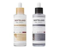 ANGEL SILK Peel Shot Glow Rice Ampoule Duo -Serums for Brightening Exfoliating and Moisturizing - Suitable for All Skin Types Contain AHA + BHA, Niacinamide