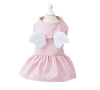 Angel Skirt For Small Dogs Walking Dress Sweet Girly Dog Dress Spring With Traction-Ring Skirts Girl Skirts Large Girl With Wing