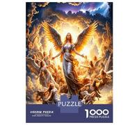 Angel Sky Crowd 1000pc Classic Jigsaw Puzzle Divine Heavenly Grace Puzzle for Adults Thick Cardboard Teen Fans 12-18 Logic Skill After-School Party Best Gift Puzzle Lovers 70x50cm/1000pcs