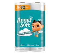 Angel Soft Toilet Paper, 8 Mega Rolls = 32 Regular Rolls, Soft and Strong Toilet Tissue