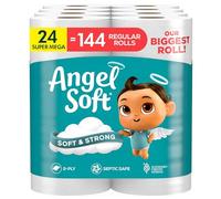 Angel Soft Toilet Paper, Tissue for Toilet, 24 Super Mega Rolls