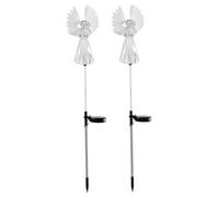 Angel Solar Light, 2Pcs Angel Solar Lights Outdoor Garden, Waterproof Light Stakes, Decorative LED Stakes for Garden Cemetery Grave Yard Lawn