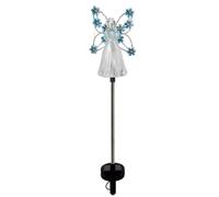 Angel Solar Lights Outdoor Garden | Solar Garden Angel with 7 Solar LEDs and Flower Wings Decoration | Fairy Outdoor Lights, Gravity Decorations for Cement