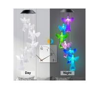 (Angel) Solar Wind Chime Light Angel Chandelier Color Changing Light Outdoor Garden Decoration