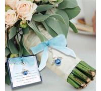 Angel Something Blue Gift for Bride Guardian Angel Something Blue for Bride Bouquet Charms for Wedding Memory Wedding Day Gifts Remembrance Gifts Good Luck Charms Pin 1 Pack