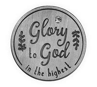 Angel Star Glory to God Pocket Token, Pewter, One Size