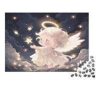 Angel Star Night Jigsaw Puzzle 1000 Piece Recycled Paper for Adults Adult Jigsaws Hard Difficult Challenging Game Fun Home Present Great Gift for Decompression 70x50cm/1000pcs
