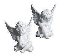 Angel Statue, 2X Cherubs Angel Statues, Resin Garden Sculptures, 2X Cherubs Ornaments Resin Garden Sculptures for Outdoor Decor, Angels Figurines for Patio, Yard, Porch, and Lawn