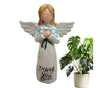 Angel Statue, Angel Figurines for Women | Blossom Angel Decor Thank You Figurine, Angel Sculpture, Small Fairy Figurines, Desk Ornament for Housewarming, Birthdays