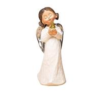 Angel Statue Decoration | Sisters Sculpture Resin Angel Statue Holding Flowers | Friendship Memorial For Women, Praying Commemorative Home Decor Healing Figure