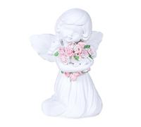 Angel Statues for Home Decor,Resin Cherub Decor Holding Flowers | White Angel Sculpture, Home Decor, Angel Statues and Figurines for Fireplace Mantels, Lawns, Patios, Porches
