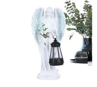 Angel Statues Outdoor Garden | Resin Sculptures Of Angels With Lights | Weatherproof Garden Artistic Statue For Lawns Courtyards Paths Patio Walks Avenue Balcony