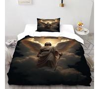 Angel Sword Bedding Set 2 Pieces 3D Digital Printing Gothic Themes Duvet Cover Set Chic Breathable Quilt Cover Girl Woman with Pillowcase Single（135x200cm）