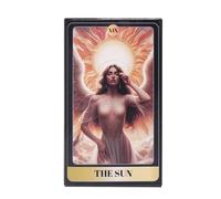 Angel Tarot Deck, Oracle Divination Cards, Fortune Game Cards, English Divination Card, Interactive Portable Party Deck, Family Friends Game Kit, Casual Entertainment Tarot Set 4.13x2.48 Inches