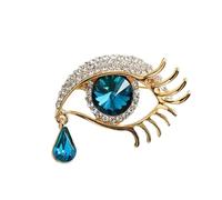 Angel Tears Brooch Pins,Rhinestone Black Eye Brooch Pin,Rhinestone Big Eyes Lapel Pin,Jewellery Gift For Women Girls