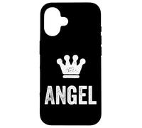 Angel the King/Crown & Name Design for Men Called Angel Case for iPhone 16