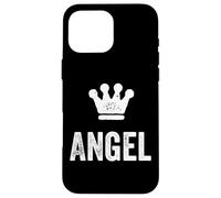 Angel the King/Crown & Name Design for Men Called Angel Case for iPhone 16 Pro Max