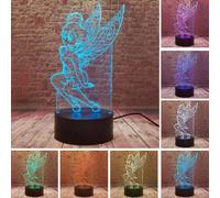 Angel Tinkerbell Princess Rare Peter Pan Fairy Tinker Bell Snowflake Magic Elf 7 Color Change Action Figure Night Light 3D Anime Gilrs Home Tabl