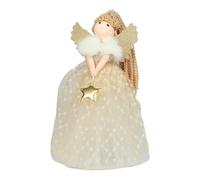 Angel Topper for Christmas Tree - Fairy Topper 1pc Christmas Decorations for Xmas Crafts, Home Holiday Party (Gold)