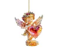 Angel Tree Decorations, Angel Decorations,2D Angel Tree Ornaments for Christmas | Christmas Tree Ornaments, Backpack Hanger, Valentine's Day Hanger for Wall Decoration