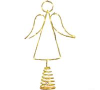 Angel Tree LED Light Up Finial, Glitter Wrought Iron Decoration