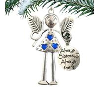 Angel Tree Ornaments, Angel Ornaments for Christmas Tree - Friendship Pendant Holiday Ornament - Crazy Beautiful Friends Forever Room Decoration, Friendship Tristo