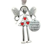 Angel Tree Ornaments, Friends Christmas Decoration, Crazy Beautiful Friends Forever Room Decor, Metal Christmas Tree Hanging Decorations, Christmas Angel Friendship Jewellery