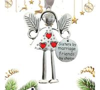 Angel Tree Ornaments, Friendship Pendant Holiday Ornament | Crazy Beautiful Friends Forever Room Decor, Friendship Christmas Tree Decorations