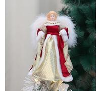 Angel Tree Topper - 30cm Tall Tall Christmas Angel Tree Topper,Angel Tree Top Figurine,Angel Christmas Pendant,Fairy Angel With Wing For Tree Ornaments Christmas Tree Topper