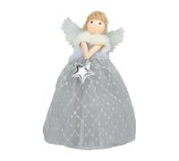 Angel Tree Topper Christmas Fairy Tree Topper 1pc Angel Topper Christmas Tree Decorations Xmas Crafts for Home Holiday Party (Grey)