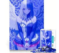 Angel ﹨u Demon Anime Girl 1000-piece Jigsaw Puzzles Think Exercise Game Tight Interlock No Gaps Interactive Brain Challenge for Home (50x75cm)