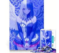 Angel ﹨u Demon Anime Girl Jigsaw 1000 Pieces for Adults Memory Fun Game Expert Cutting Craftsmanship Relaxing Indoor Group Activity (38x52cm)