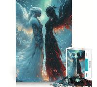 Angel Vs Demon Adults 1000 Piece Jigsaw Puzzle Focus Memory Game Zero Gap Compact Fun for Family Game Time (38x26cm)