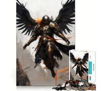 Angel Warrior 1000-piece Jigsaw Puzzles Think Exercise Game Tight Interlock No Gaps Interactive Brain Challenge for Home (38x52cm)