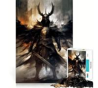 Angel Warrior 1000 Piece Jigsaws for Adults Brain Training Fun Clean Cut Sturdy Components Calming Mental Break Activity (50x75cm)