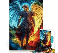 Angel Warrior Artwork Adults 1000 Piece Jigsaw Puzzle Focus Memory Game Zero Gap Compact Fun for Family Game Time (50x75cm)