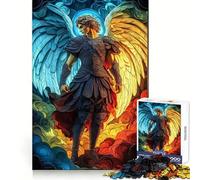 Angel Warrior Artwork Jigsaw 1000 Pieces for Teenagers Mind Power Quiet Enjoyment Uniform Edges Holiday Treat (50x75cm)