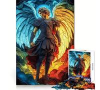 Angel Warrior Artwork Jigsaw Puzzles 1000 Piece for Teenagers Brain Teasing Quiet Fun Smooth Edges Birthday Gift (38x52cm)