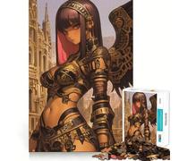 Angel Warrior in Golden Armor Anime Girl Gaming 1000 Piece Jigsaw Puzzles Memory Train Fun Smooth Burr Free Surface Entertaining Challenge for Spare Time (50x75cm)